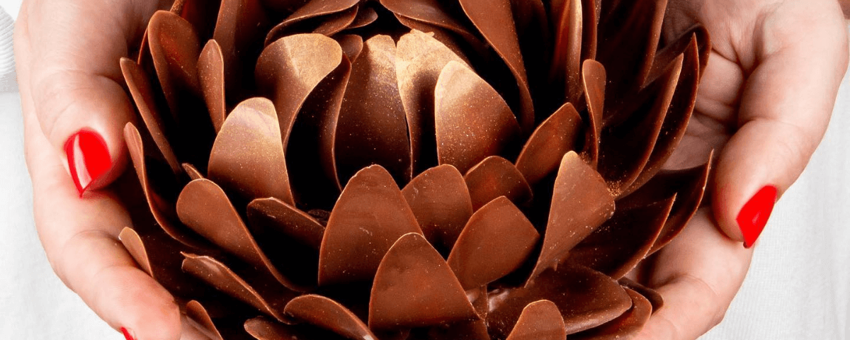 Chocolate estilizado da Cau Chocolates