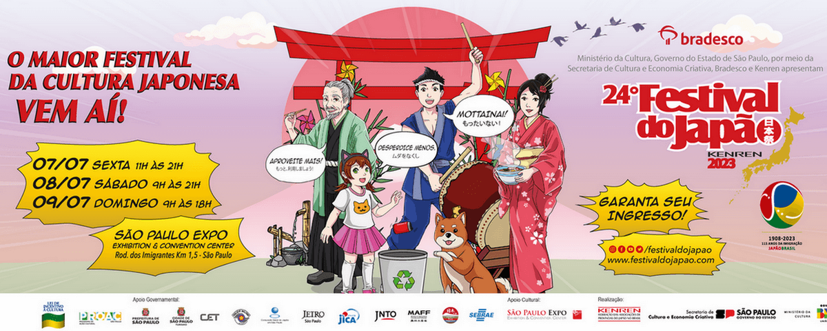 O Festival do Japão é um dos incríveis eventos de julho. Por lá você vai poder conhecer mais da gastronomia e da cultura do país. 