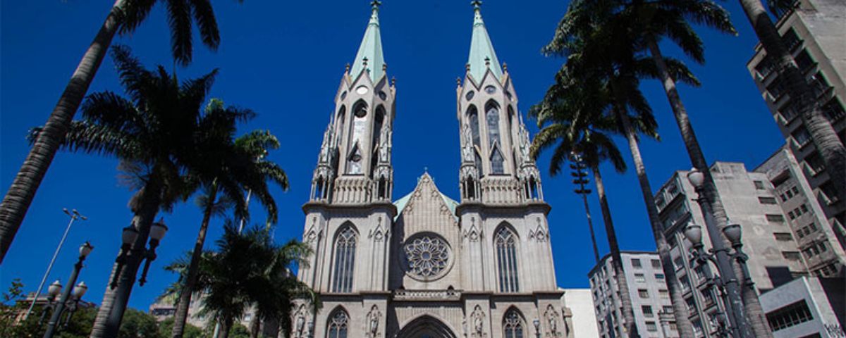 Catedral da Sé, no Centro Histórico de SP. Fazer uma visita é uma ótima forma de celebrar o aniversário de SP 470 anos. 