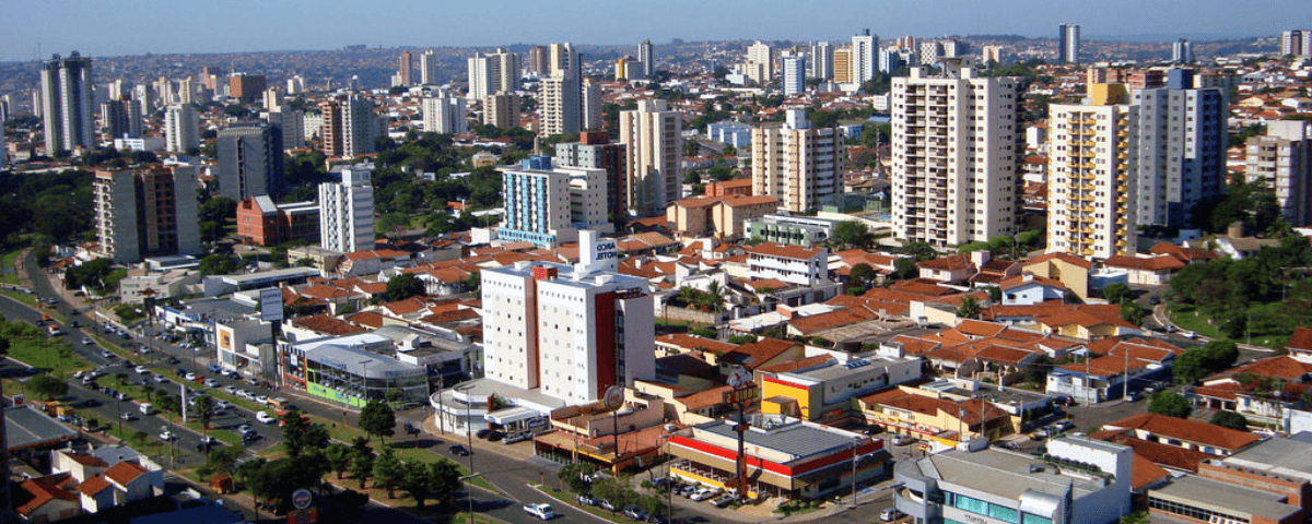 Vista dos edifícios da Cidade de Bauru. 