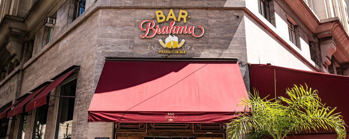 Fachada do Bar Brahma, que vai ter uma programação especial entre os eventos de março. 