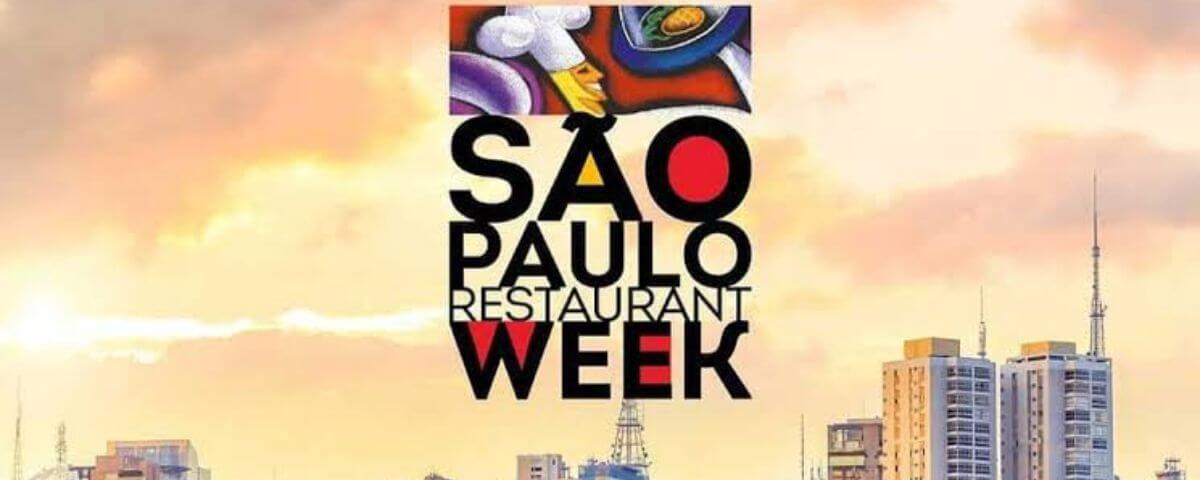 Banner do São Paulo Restaurant Week, que está na agenda de abril 2024. 