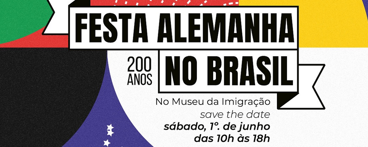 Banner da "Festa da Alemanha no Brasil". 