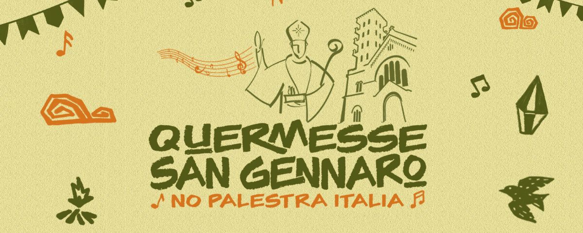 Banner da festa julina de San Gennaro. 