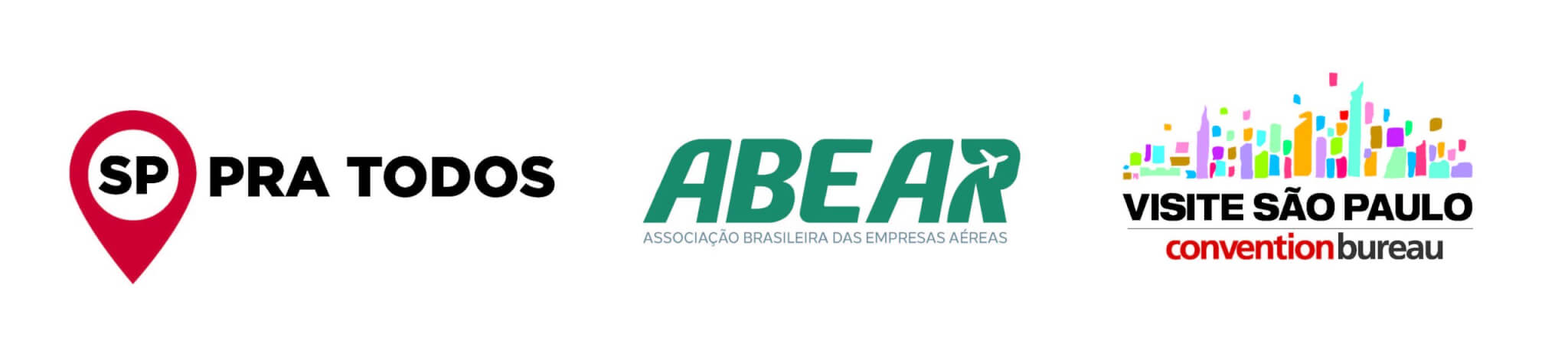imagem mostra três logos de empresas de turismo