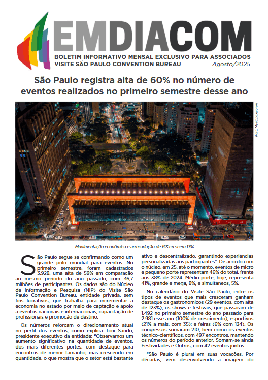 imagem mostra foto de capa do informativo EMDIA do mês de agosto