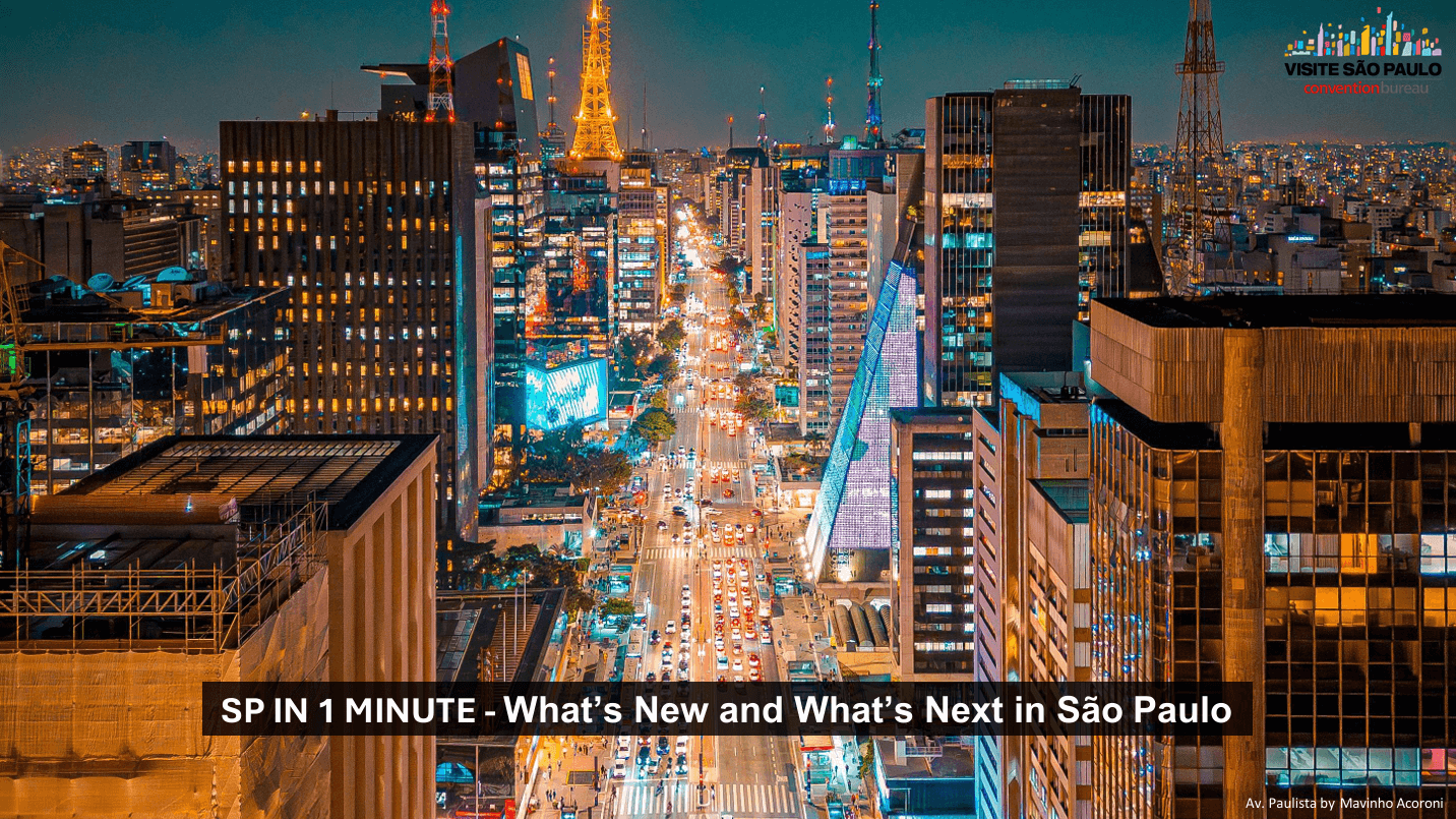 imagem mostra capa do informativo SP em 1 minuto com vista nortuna da avenida paulista