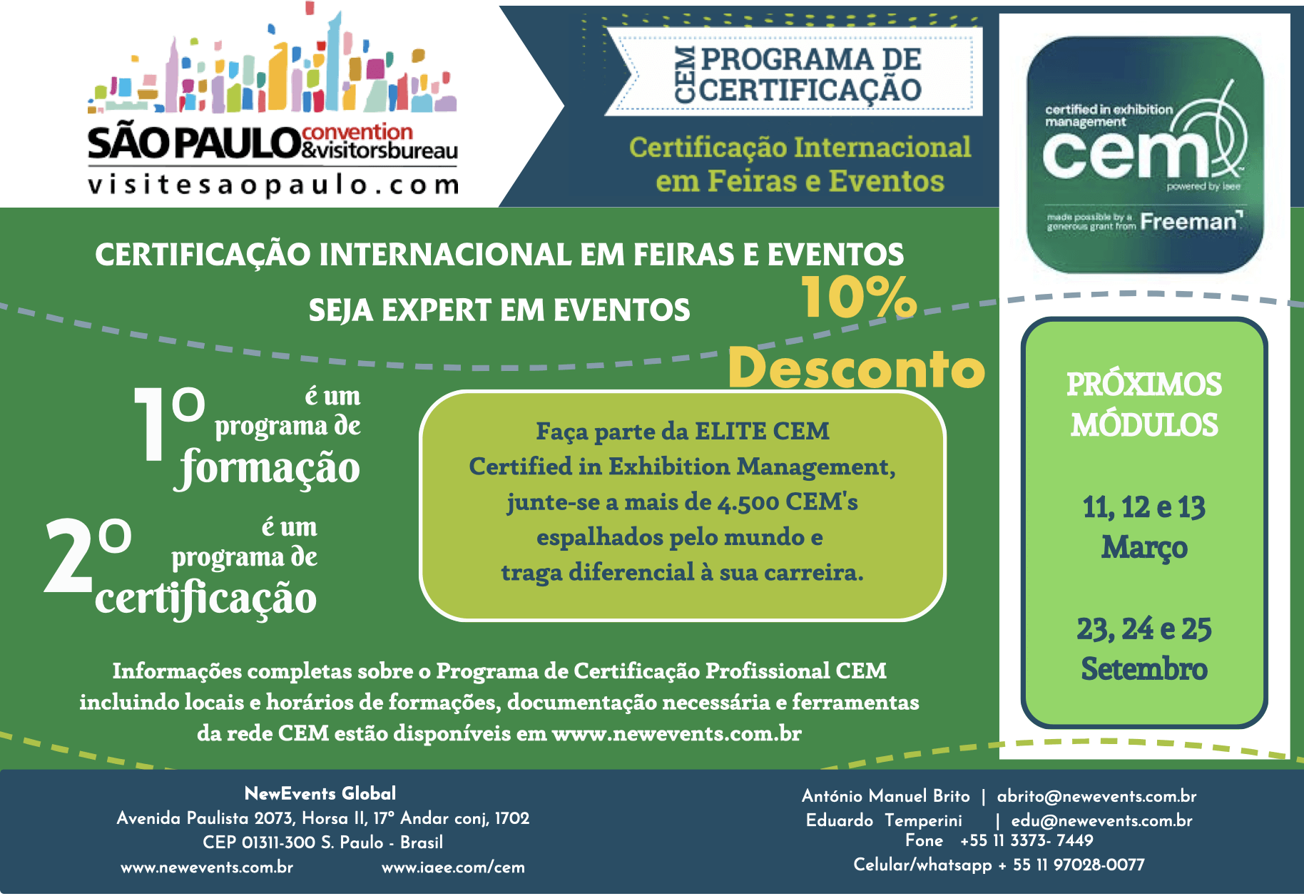 texto sobre curso CEM e desconto